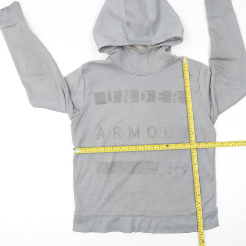 Under Armour Men's Grey Pullover Hoodie Size S Loose Fit Sportswear