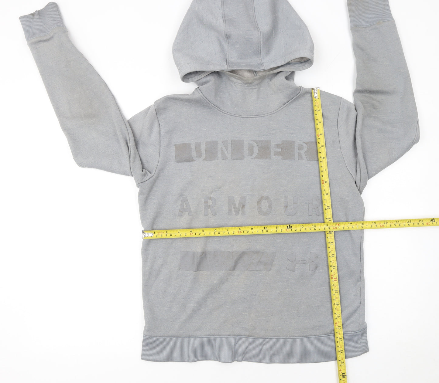 Under Armour Men's Grey Pullover Hoodie Size S Loose Fit Sportswear