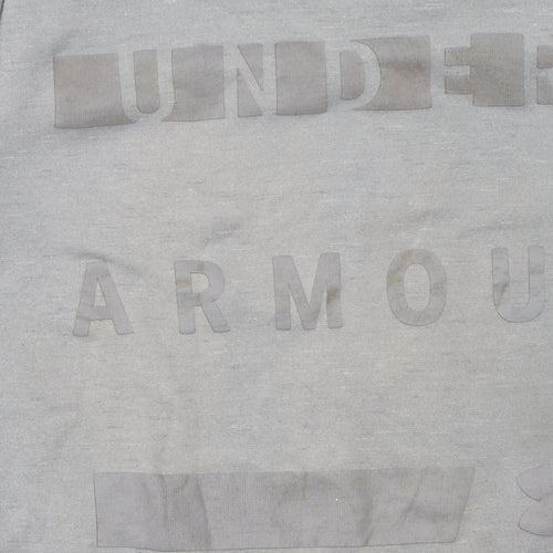 Under Armour Men's Grey Pullover Hoodie Size S Loose Fit Sportswear