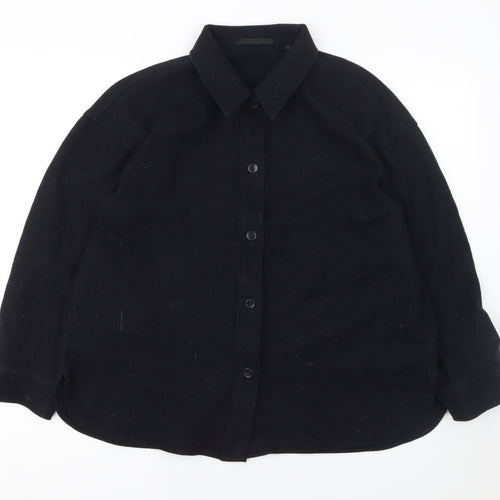 Uniqlo Women’s Black Long Sleeve Button-Up Shirt XS