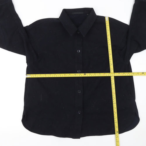 Uniqlo Women’s Black Long Sleeve Button-Up Shirt XS