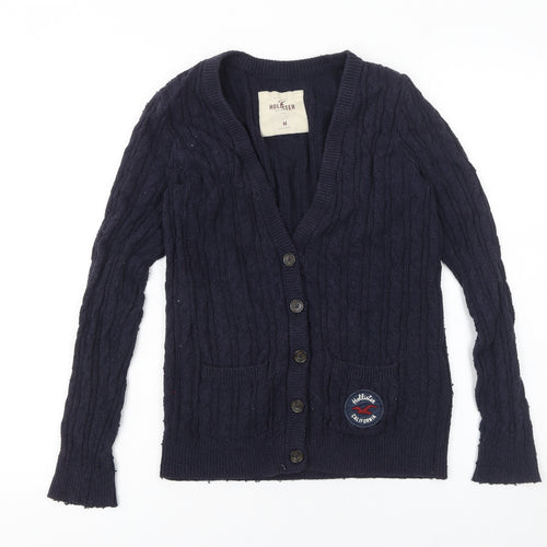 Hollister Women’s Navy Blue Cable Knit Cardigan M