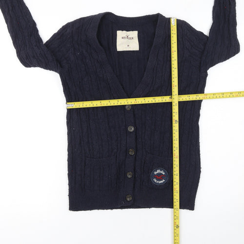 Hollister Women’s Navy Blue Cable Knit Cardigan M