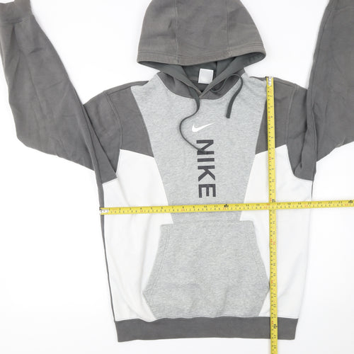 Nike Men’s Grey Pullover Hoodie Small Regular Fit Sportswear