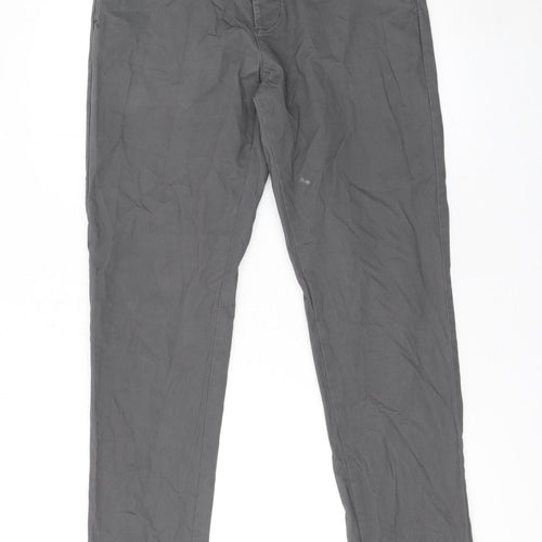 Primark Men's Grey Slim Fit Chino Trousers Size 30W 32L