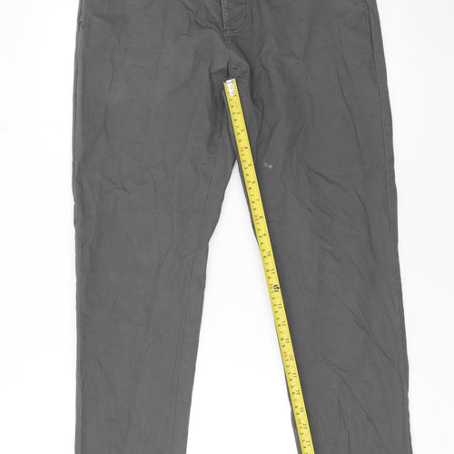 Primark Men's Grey Slim Fit Chino Trousers Size 30W 32L
