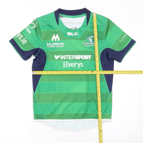 BLK Boys Green Connacht Rugby Short Sleeve Jersey 10Y Athletic Fit