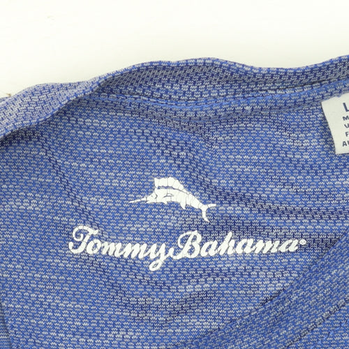 Tommy Bahama Men Blue Short Sleeve Crew Neck T-Shirt L Regular Fit