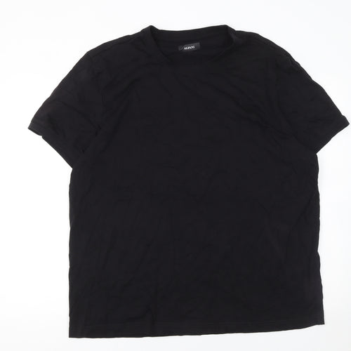Alfani Men's Black 2XL Crew Neck Short Sleeve Cotton T-Shirt