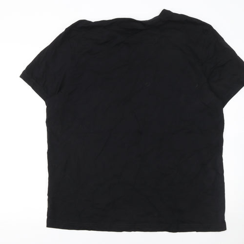 Alfani Men's Black 2XL Crew Neck Short Sleeve Cotton T-Shirt