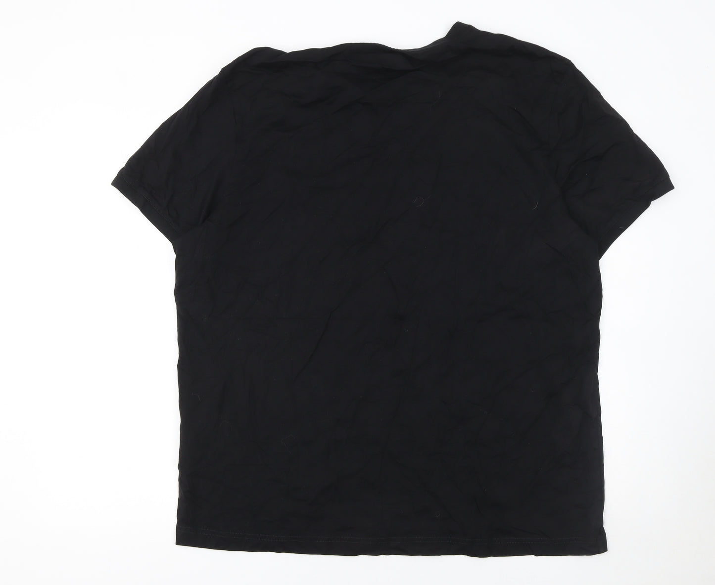 Alfani Men's Black 2XL Crew Neck Short Sleeve Cotton T-Shirt