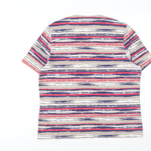 Eastex Women's Multicoloured Striped Short Sleeve Viscose T-Shirt Size 14