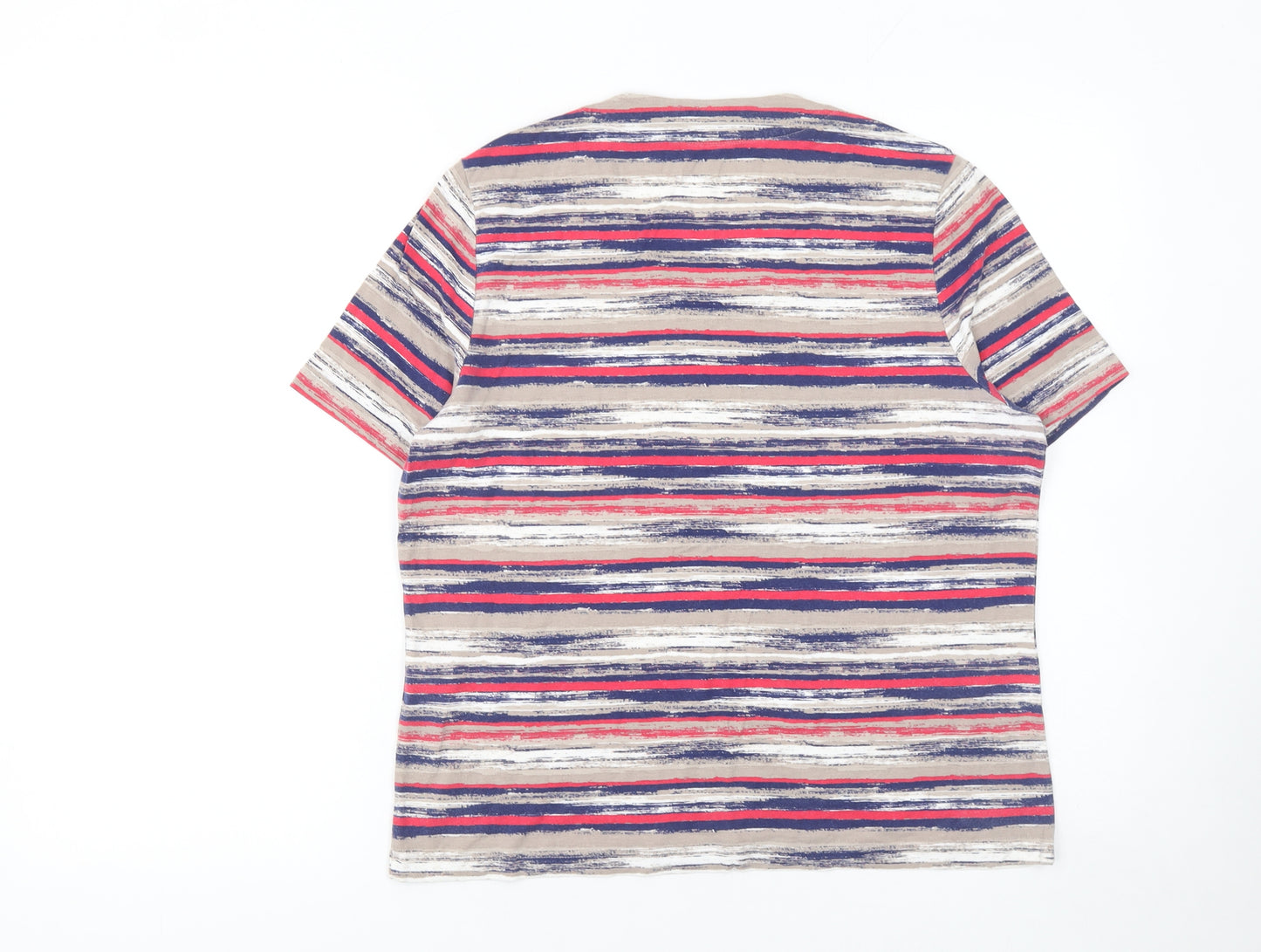 Eastex Women's Multicoloured Striped Short Sleeve Viscose T-Shirt Size 14