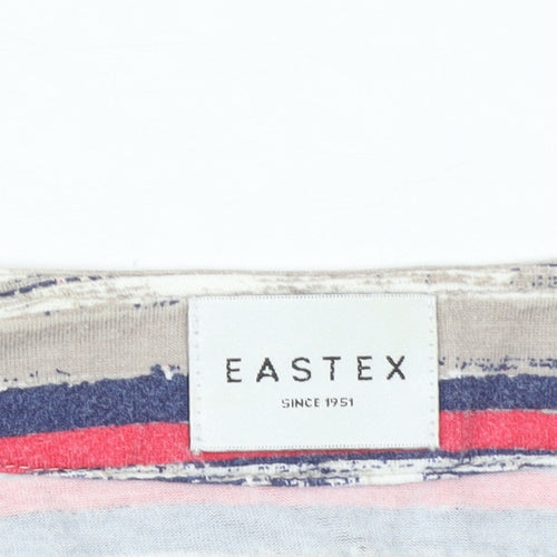 Eastex Women's Multicoloured Striped Short Sleeve Viscose T-Shirt Size 14