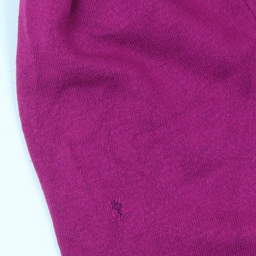 G.W. Womens Pink V-Neck Long Sleeve Knit Cardigan Size 14