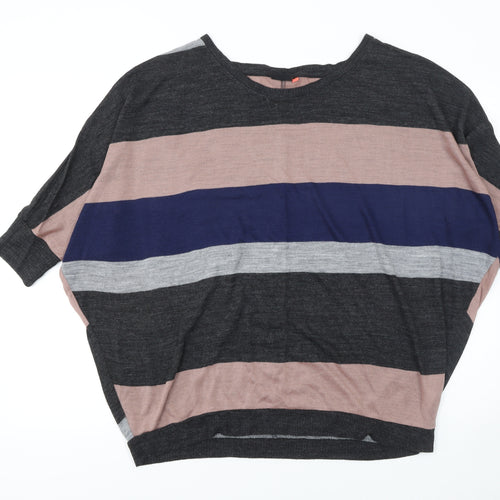 ONLY Women’s Multicoloured Striped Pullover Jumper M