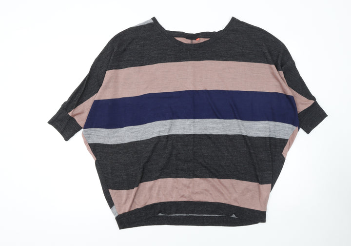 ONLY Women’s Multicoloured Striped Pullover Jumper M