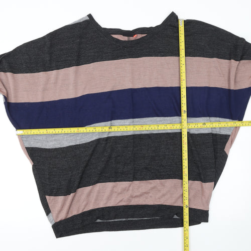 ONLY Women’s Multicoloured Striped Pullover Jumper M