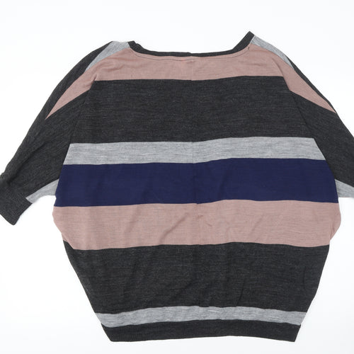 ONLY Women’s Multicoloured Striped Pullover Jumper M