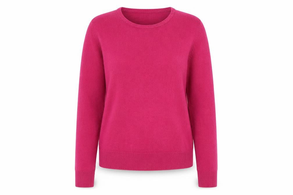 Rowen Avenue Women's Pink Acrylic Crew Neck Jumper Size L