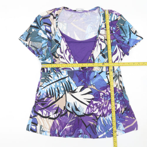 Taifun Women's Multicoloured Floral Tunic Top Size 14 Viscose Blend