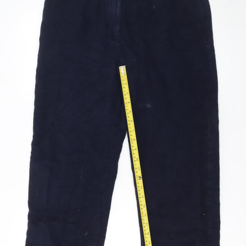 Country Collection Women Blue Cotton Corduroy Trousers Size 14