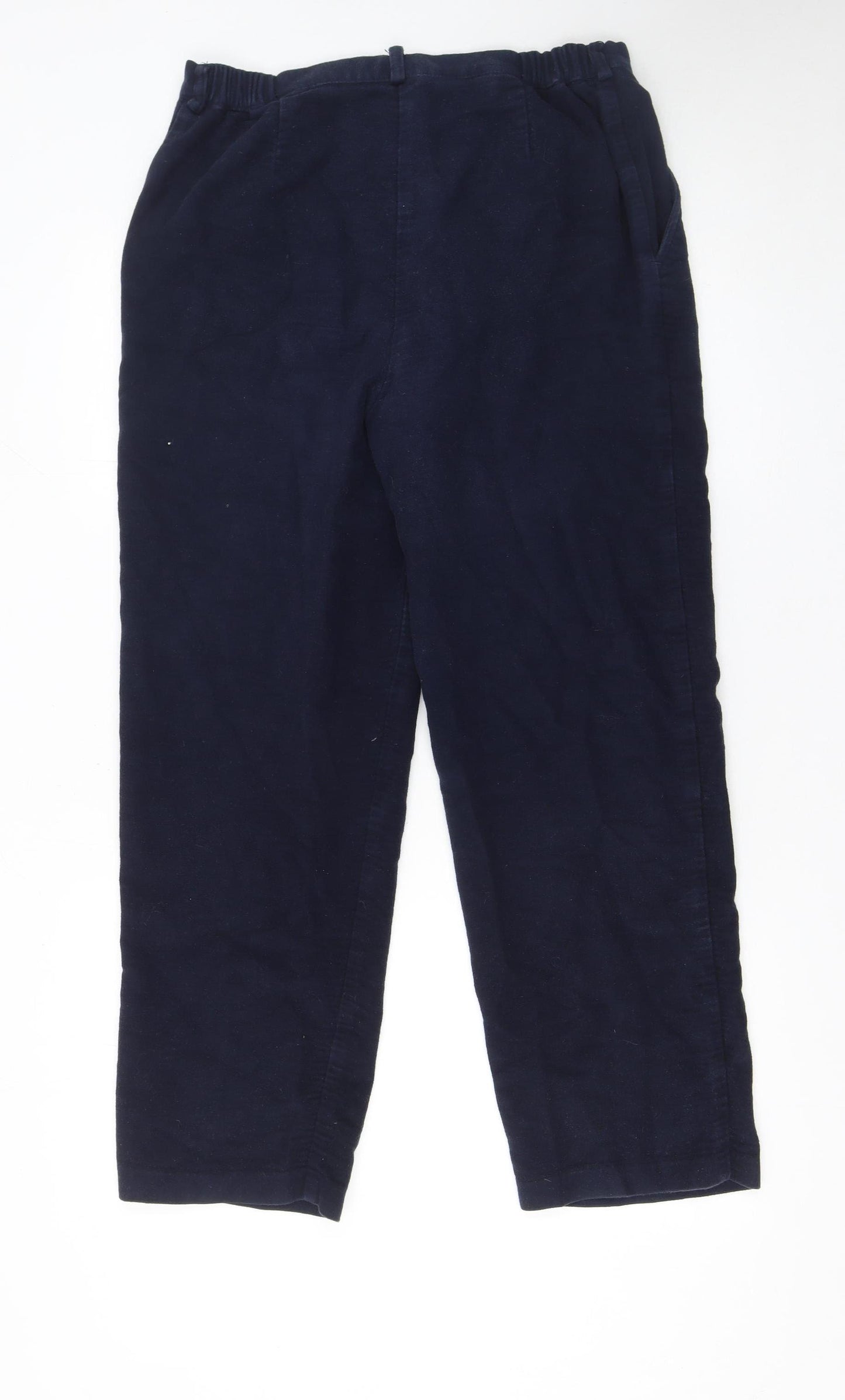 Country Collection Women Blue Cotton Corduroy Trousers Size 14