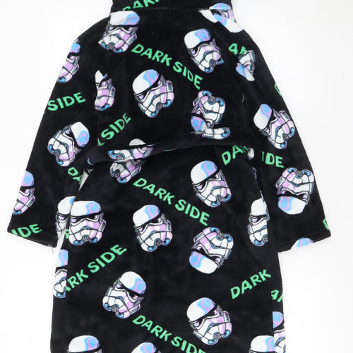 Marks and Spencer Boys Black Star Wars Fleece Hooded Robe 9-10 Years