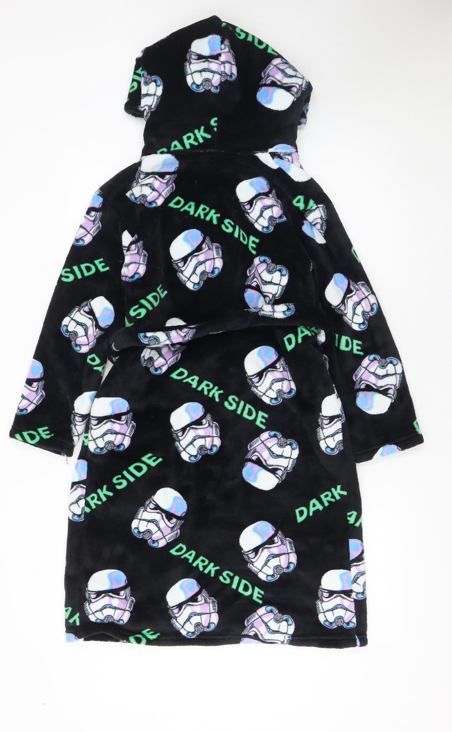 Marks and Spencer Boys Black Star Wars Fleece Hooded Robe 9-10 Years