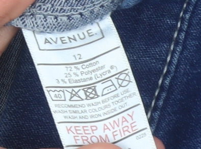 Avenue Women Blue Size 12 Jegging Stretch Denim Jeans