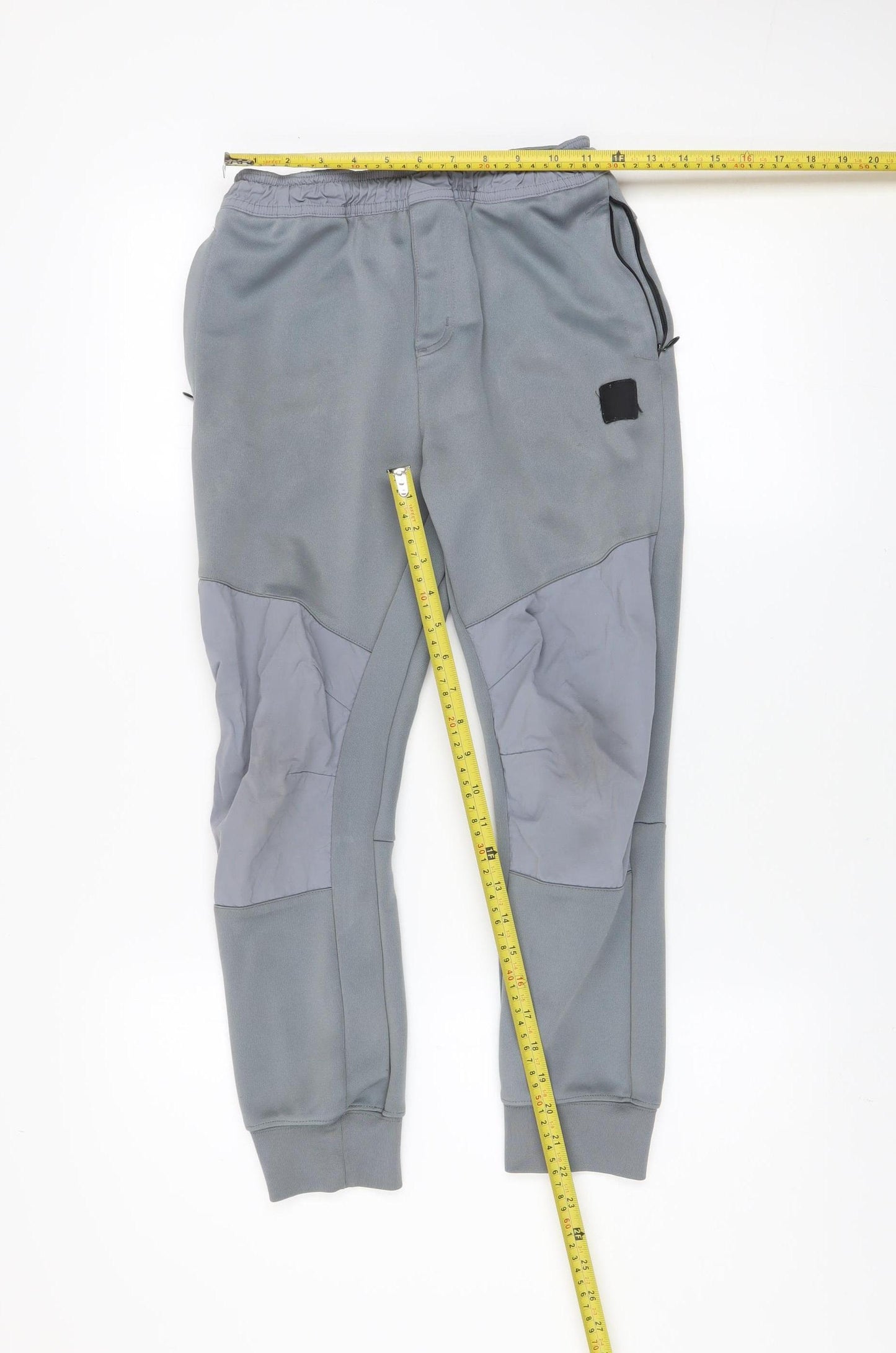 Nike Boys Grey Jogger Trousers 12-13 Years Regular Fit Zip Pocket