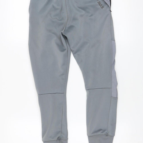Nike Boys Grey Jogger Trousers 12-13 Years Regular Fit Zip Pocket