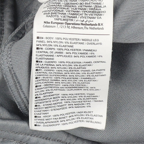 Nike Boys Grey Jogger Trousers 12-13 Years Regular Fit Zip Pocket