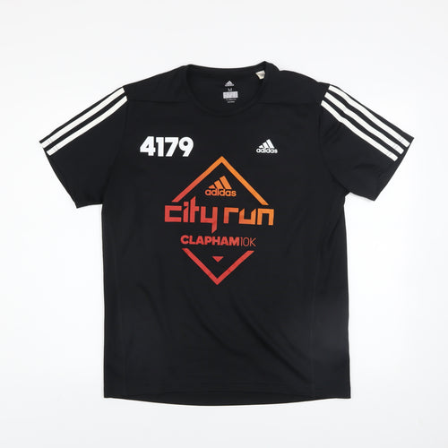 Adidas Men’s Black Clapham 10K City Run Short Sleeve T-Shirt M