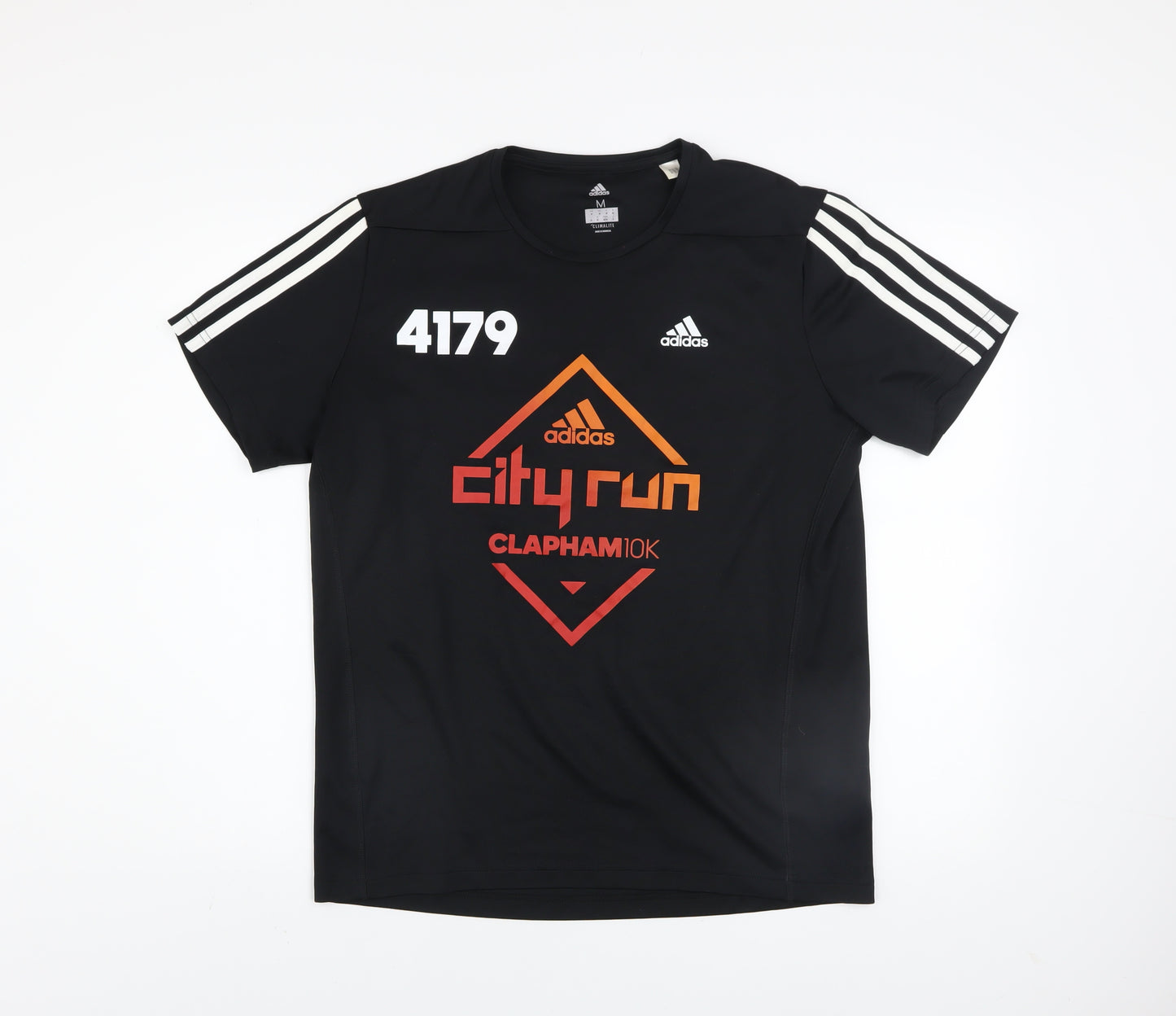 Adidas Men’s Black Clapham 10K City Run Short Sleeve T-Shirt M