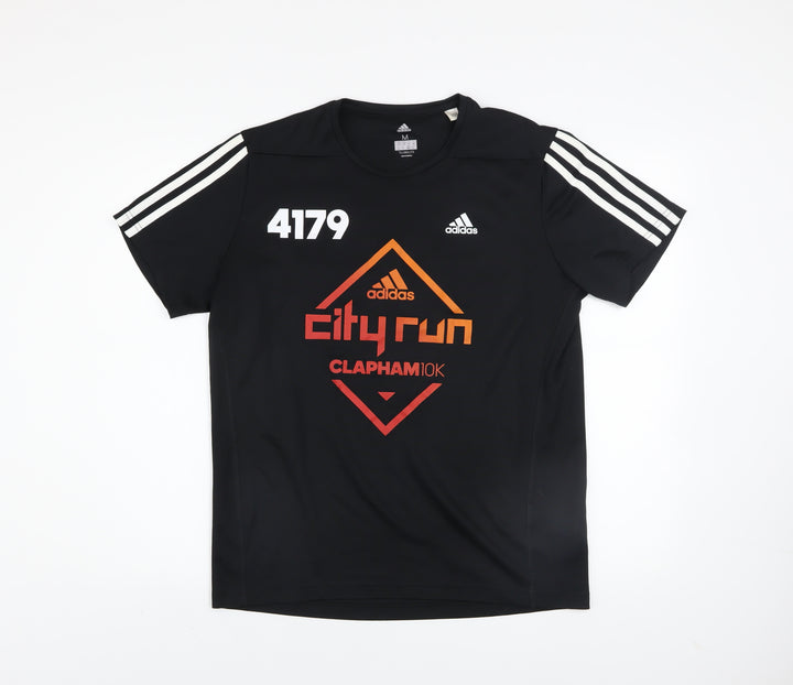 Adidas Men’s Black Clapham 10K City Run Short Sleeve T-Shirt M