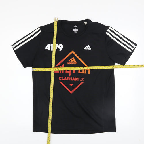 Adidas Men’s Black Clapham 10K City Run Short Sleeve T-Shirt M