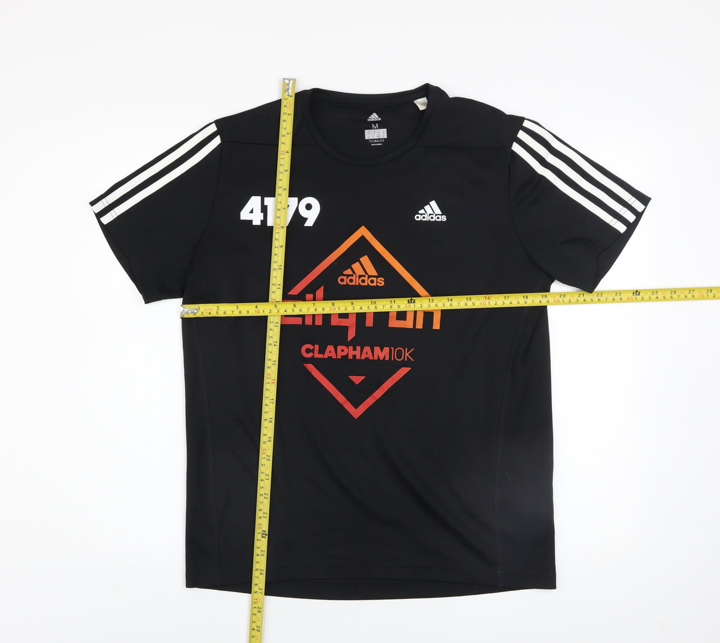 Adidas Men’s Black Clapham 10K City Run Short Sleeve T-Shirt M