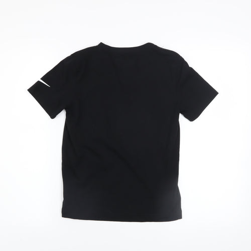 Nike Boys Black Graphic Logo Short Sleeve Cotton Blend T-Shirt 10-12 Yrs