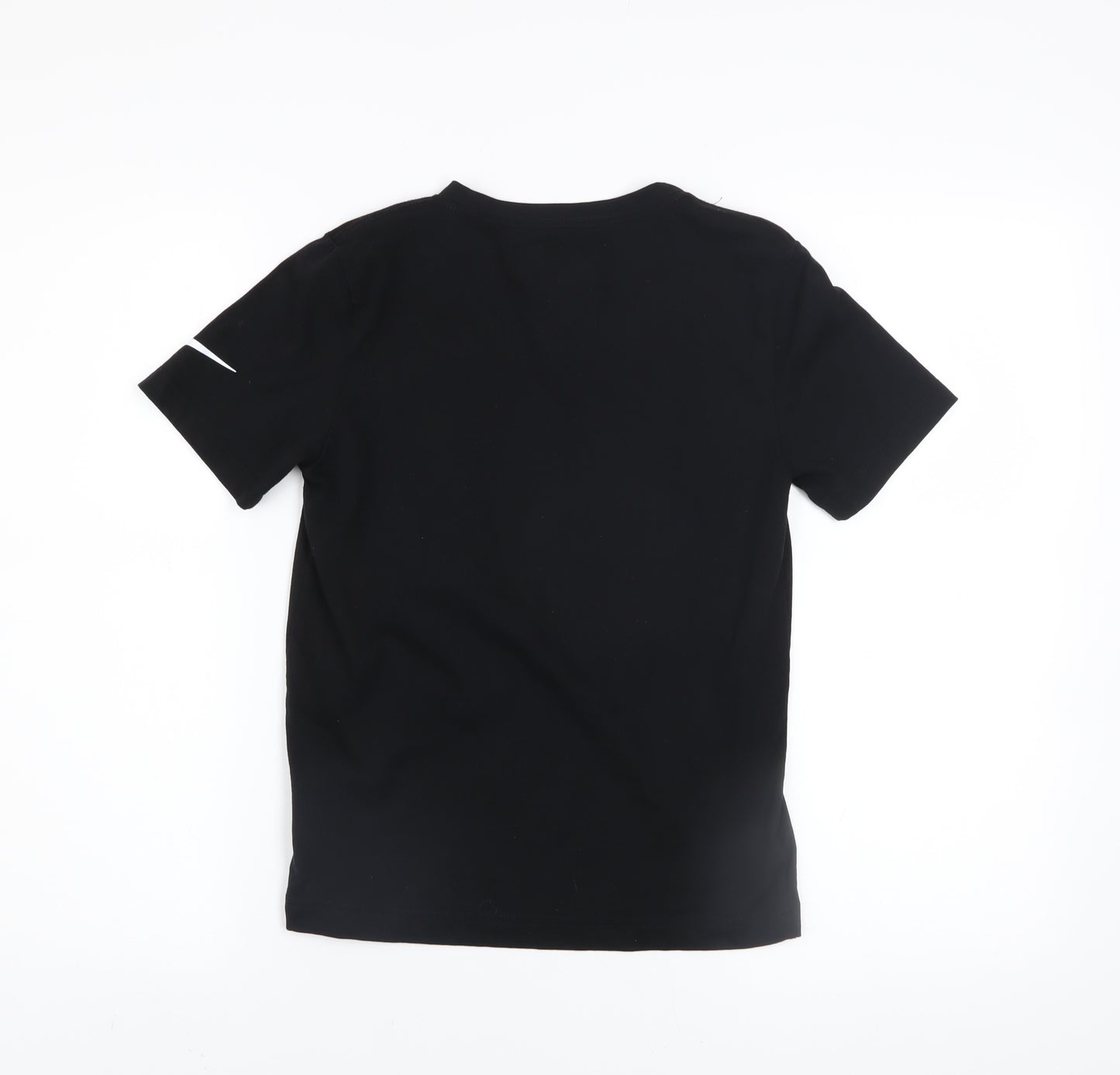 Nike Boys Black Graphic Logo Short Sleeve Cotton Blend T-Shirt 10-12 Yrs