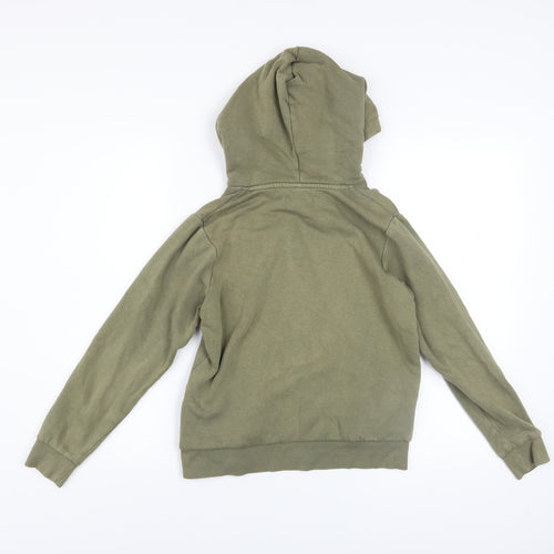 Jack & Jones Boys Green Hoodie Size 152 Pullover Fleece Logo Sweatshirt
