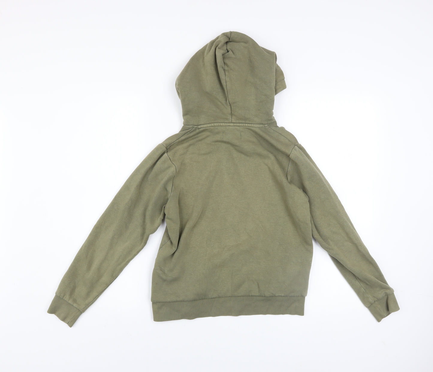 Jack & Jones Boys Green Hoodie Size 152 Pullover Fleece Logo Sweatshirt