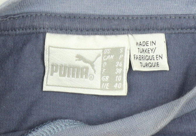 Puma Womens Blue Long Sleeve Crew Neck Raglan Jersey T-Shirt Size 10
