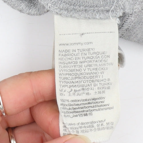 Tommy Jeans Women’s Grey Cropped Hoodie Small New York Print