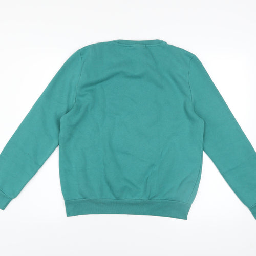 Disney Women Green Donald Duck Sweatshirt UK 10/12 Medium Crew Neck Pullover