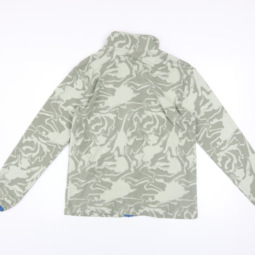 Dunnes Stores Men's Green Camouflage Fleece Zip Jacket Size 34 Regular Fit