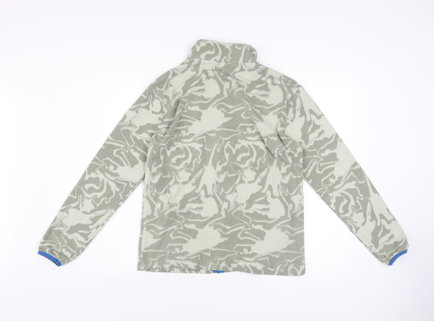 Dunnes Stores Men's Green Camouflage Fleece Zip Jacket Size 34 Regular Fit