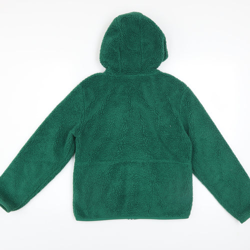 The North Face Green Teens Hooded Fleece Jacket Size 12