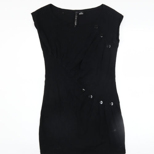 La Classe Couture Women's Black Sleeveless Bodycon Dress M