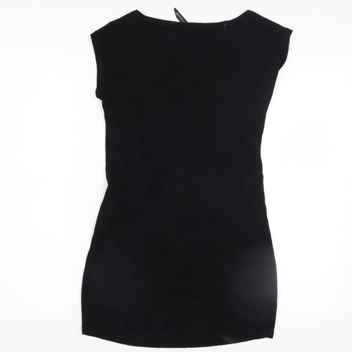 La Classe Couture Women's Black Sleeveless Bodycon Dress M